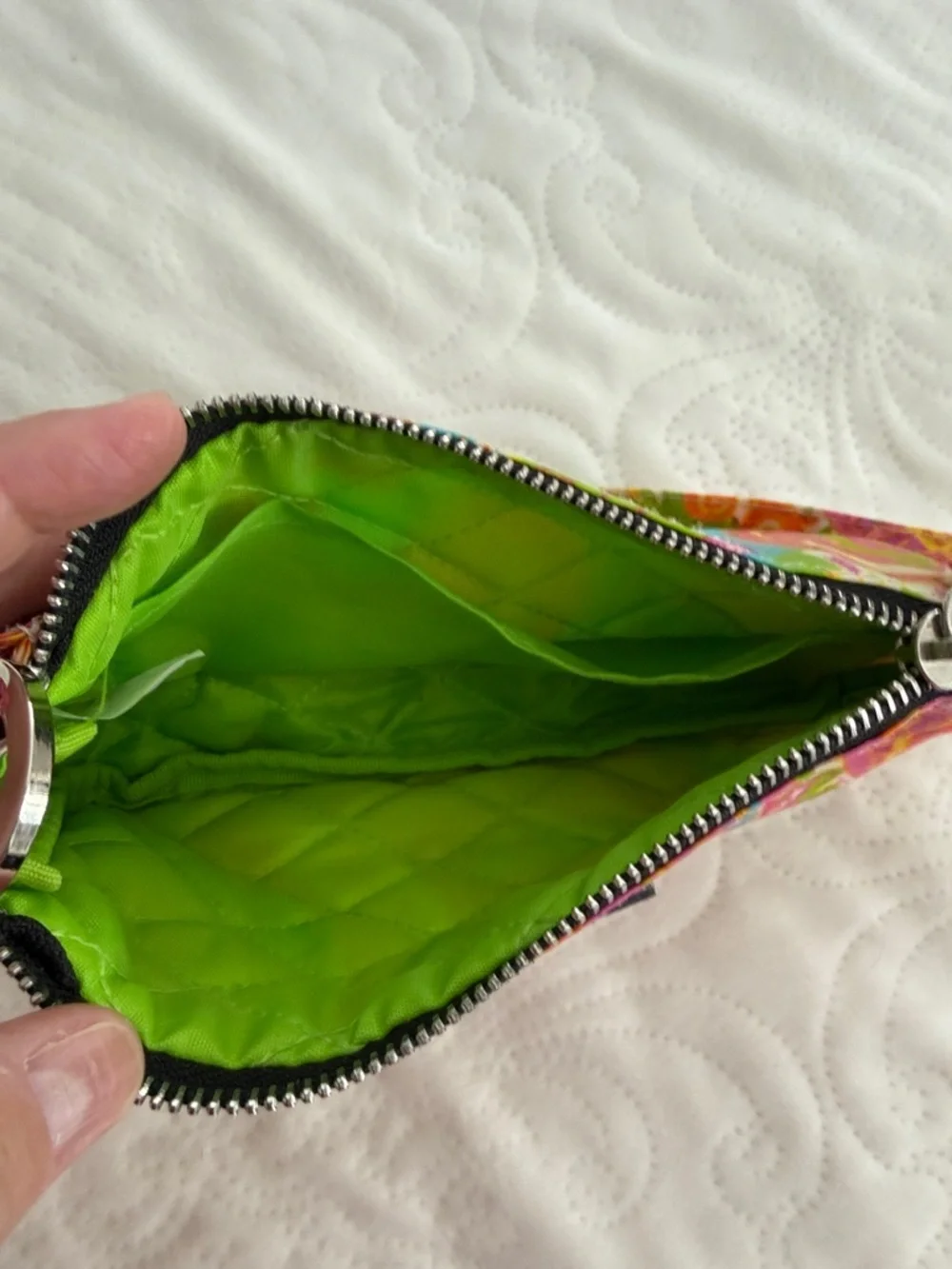 Scout Paisley Wristlet in Pink, Green & Orange - Picture 2 of 5